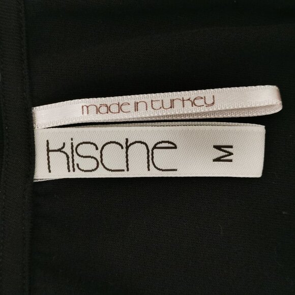 Black Blouse with Sequined Neckline Size M EUC #66 - Picture 4 of 6